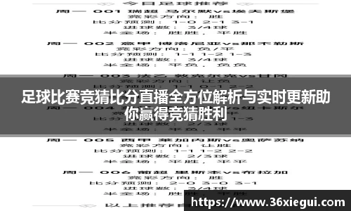 足球比赛竞猜比分直播全方位解析与实时更新助你赢得竞猜胜利